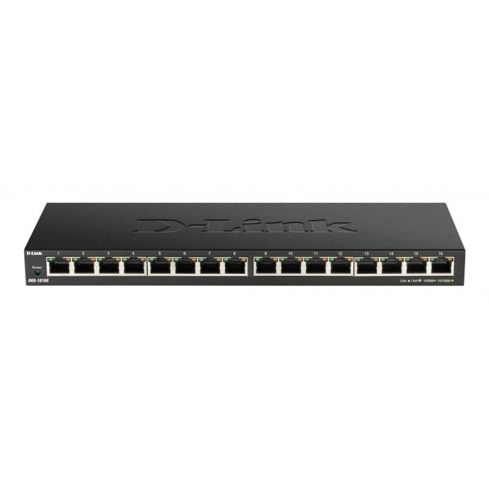 D-Link - DGS-1016S switch No administrado Gigabit Ethernet (10/100/1000) Negro