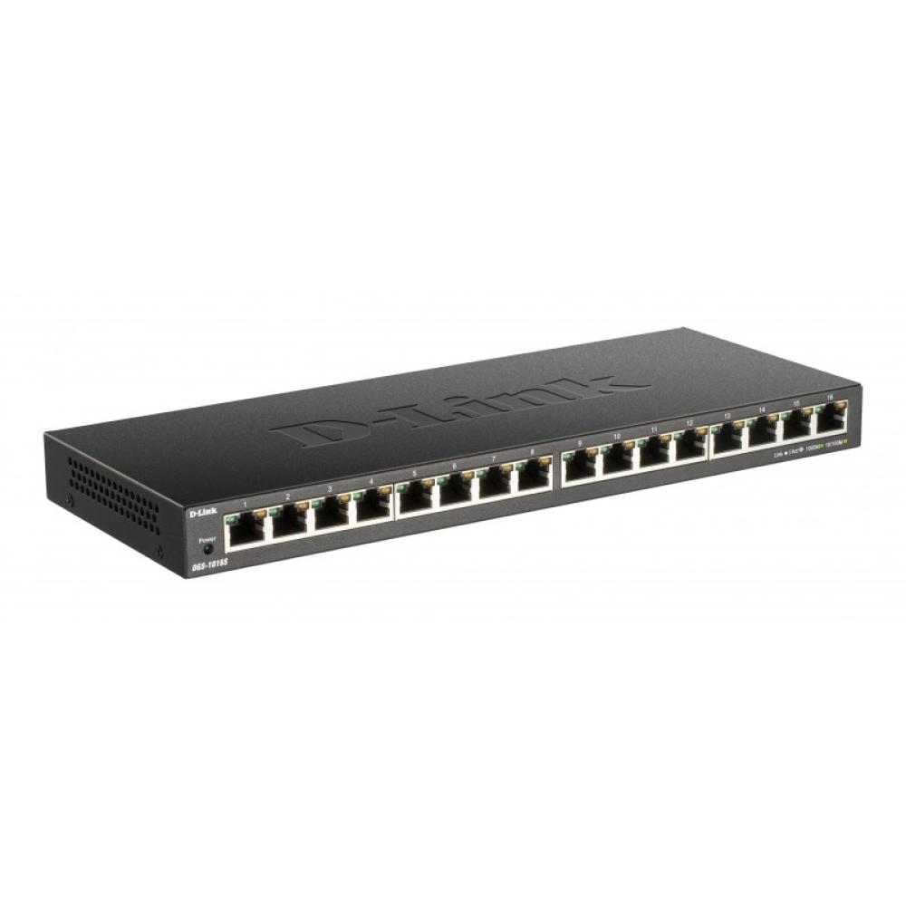 D-Link - DGS-1016S switch No administrado Gigabit Ethernet (10/100/1000) Negro