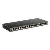 D-Link - DGS-1016S switch No administrado Gigabit Ethernet (10/100/1000) Negro
