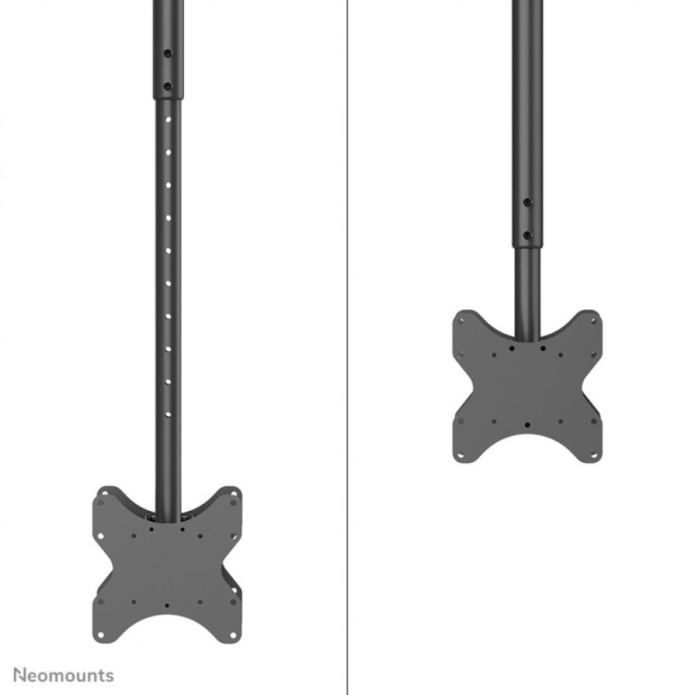 Neomounts - CL35-340BL22 Soporte de techo para doble monitor/TV 23-43" - alt. 106-156 cm