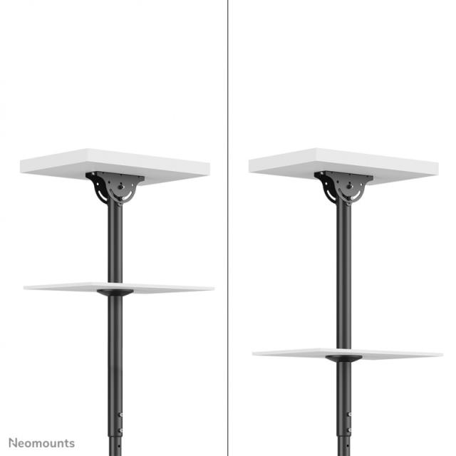 Neomounts - CL35-340BL22 Soporte de techo para doble monitor/TV 23-43" - alt. 106-156 cm