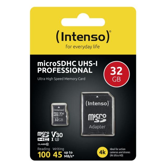 Intenso - 3433480 memoria flash 32 GB MicroSDHC UHS-I Clase 10