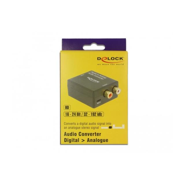DeLOCK - 63477 convertidor de audio Negro