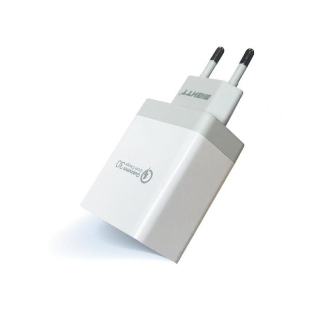 Eightt - EQC2V2 cargador de dispositivo móvil Universal Gris, Blanco Corriente alterna Carga rápida Interior