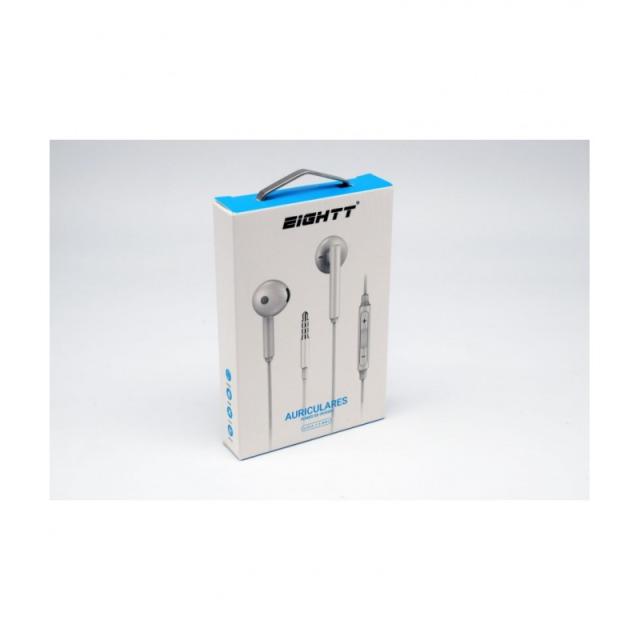 Eightt - EAUR-HU auricular y casco Auriculares Alámbrico Dentro de oído Llamadas/Música Blanco