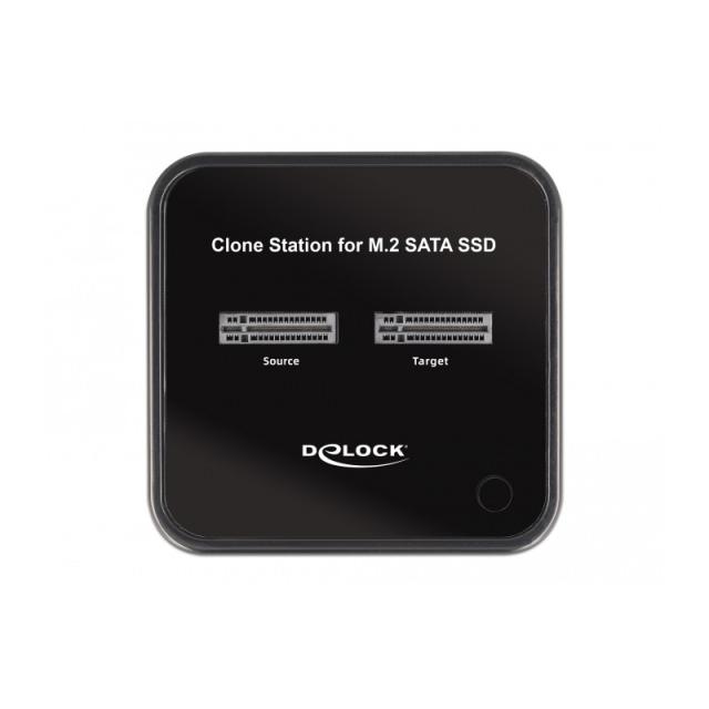 DeLOCK - M.2 Estación de acoplamiento para 2 x M.2 SATA SSD con función de clonación