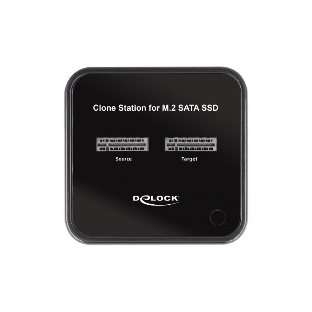 DeLOCK - M.2 Estación de acoplamiento para 2 x M.2 SATA SSD con función de clonación