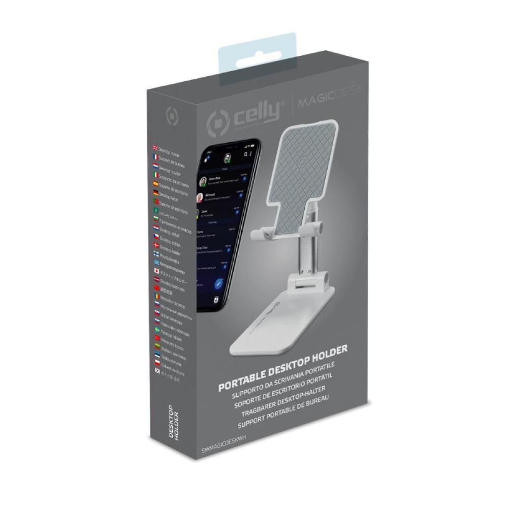 Celly - Magic Desk Soporte pasivo Teléfono móvil/smartphone, Tablet/UMPC Blanco