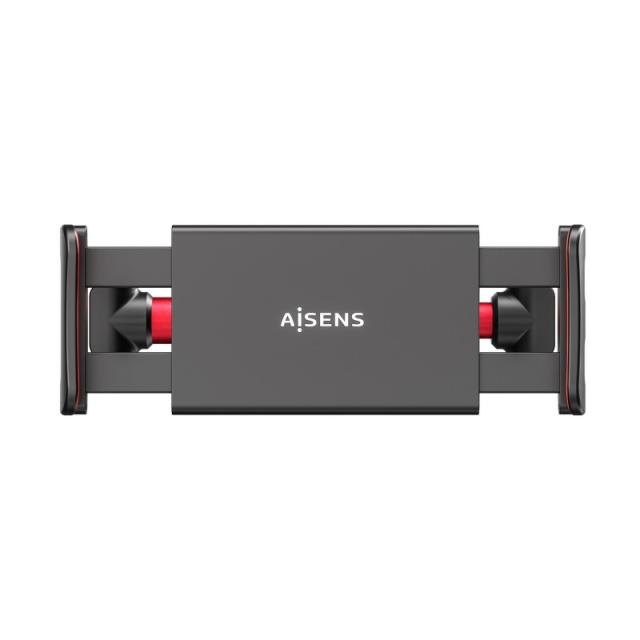 AISENS - Soporte Coche Ajustable (1 Pivote) Para Reposacabezas Para Telefono / Tablet, Rojo
