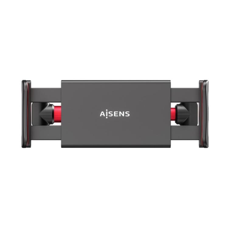 AISENS - Soporte Coche Ajustable (1 Pivote) Para Reposacabezas Para Telefono / Tablet, Rojo
