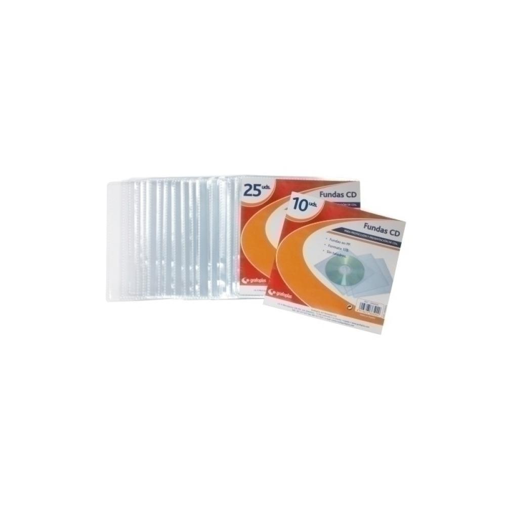 Grafoplas - FUNDA CD/DVD GRAFOPLAS 133x137 BOLSA 10