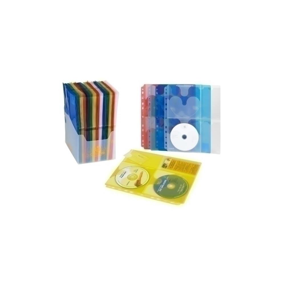 CARCHIVO - FUNDA CD/DVD CARCHIVO A4 11 TL.COLORES - Pack de 10 unidades