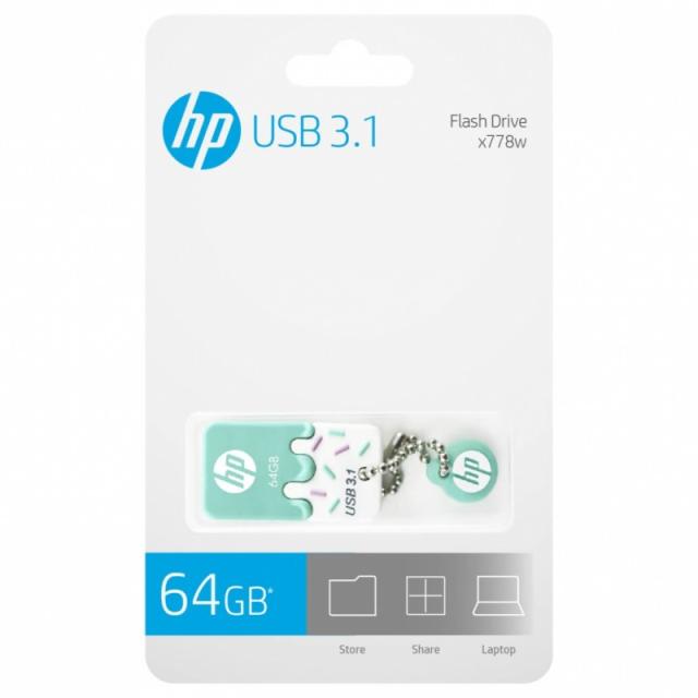 HP - x778w unidad flash USB 64 GB USB tipo A 3.2 Gen 1 (3.1 Gen 1) Verde, Blanco
