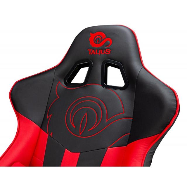 TALIUS - Silla Viper Gaming Black/Red, 4D, Butterfly, Base Metal, Ruedas 60mm Nylon, Gas Clase 4