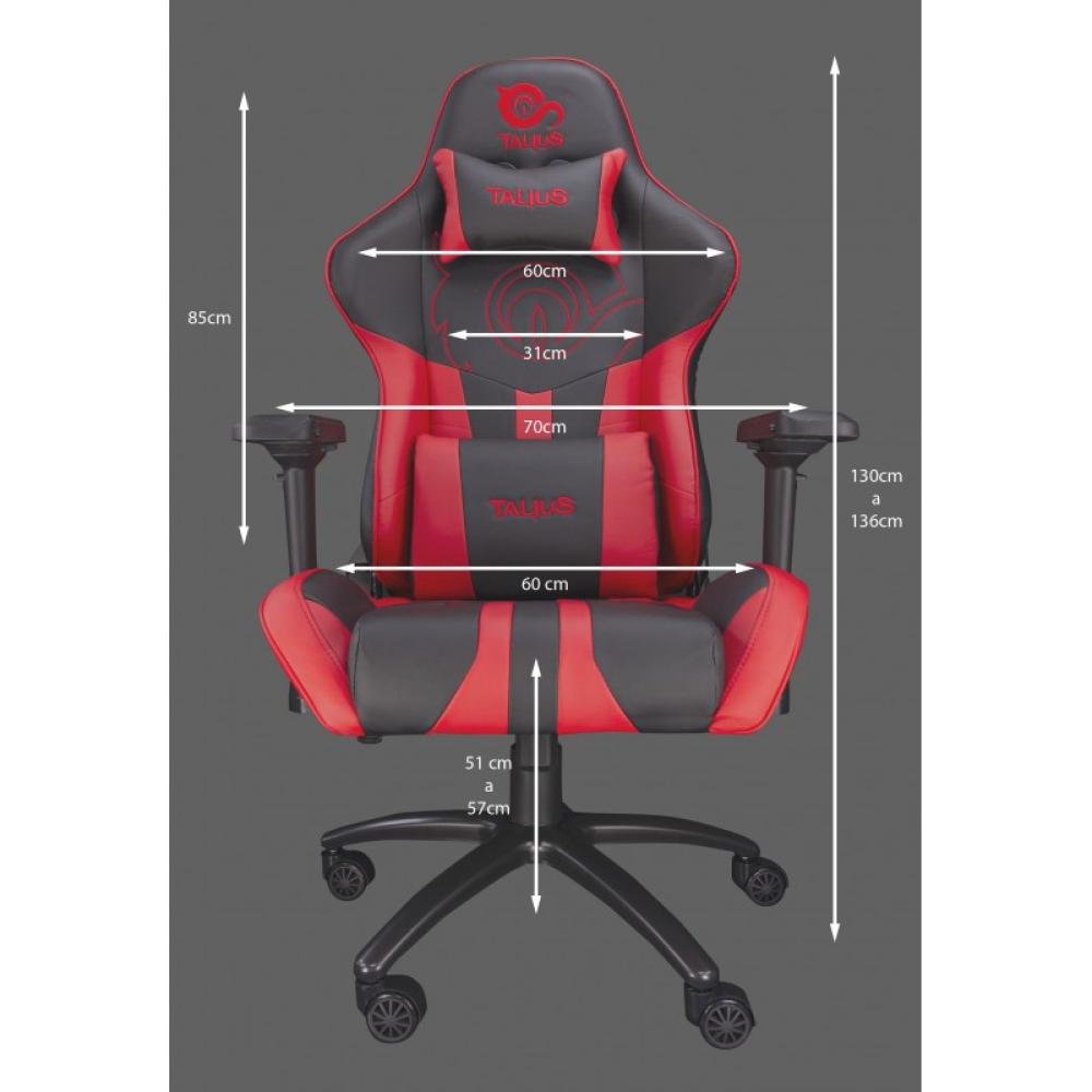 TALIUS - Silla Viper Gaming Black/Red, 4D, Butterfly, Base Metal, Ruedas 60mm Nylon, Gas Clase 4