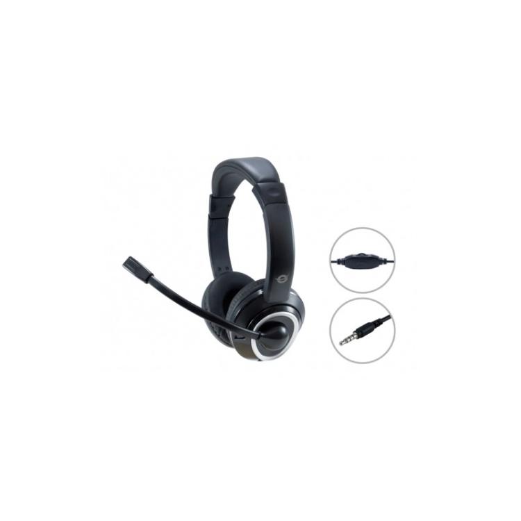Conceptronic - POLONA02B auricular y casco Auriculares Alámbrico Diadema Juego Negro