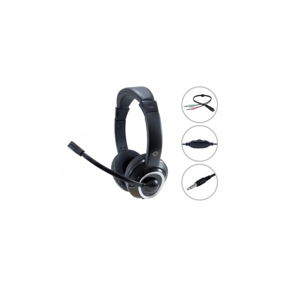Conceptronic - POLONA02BA auricular y casco Auriculares Alámbrico Diadema Juego Negro