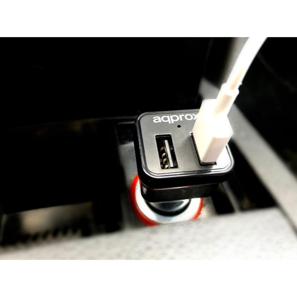 Approx - APPUSBCAR24B cargador de dispositivo móvil Negro Auto