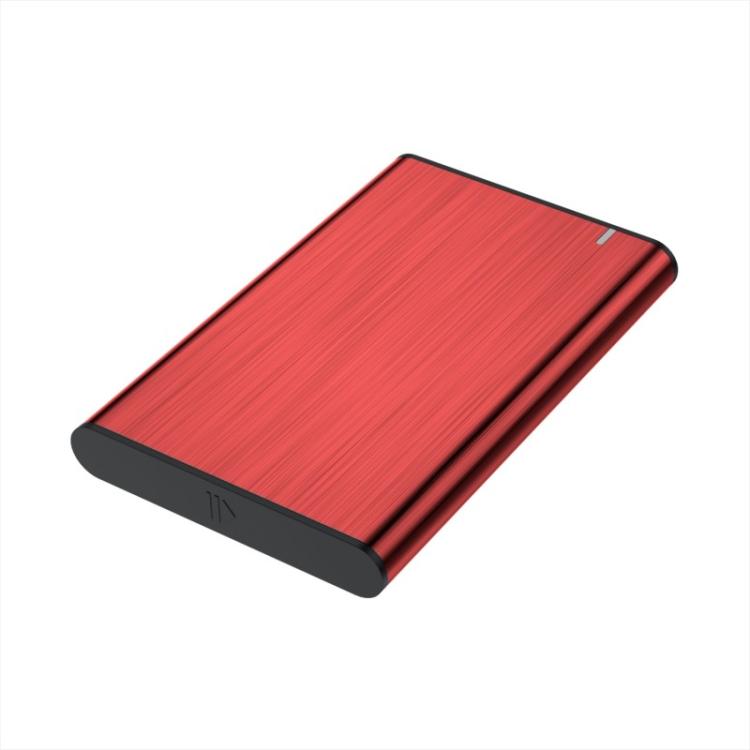 AISENS - Caja Externa 2,5" ASE-2525RED 9.5mm SATA a USB 3.0/USB3.1 Gen1, Rojo