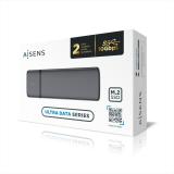 AISENS - Caja Externa M.2 (NGFF) ASM2-002G SATA/NVME a USB3.1/USB3.2 GEN2, Gris