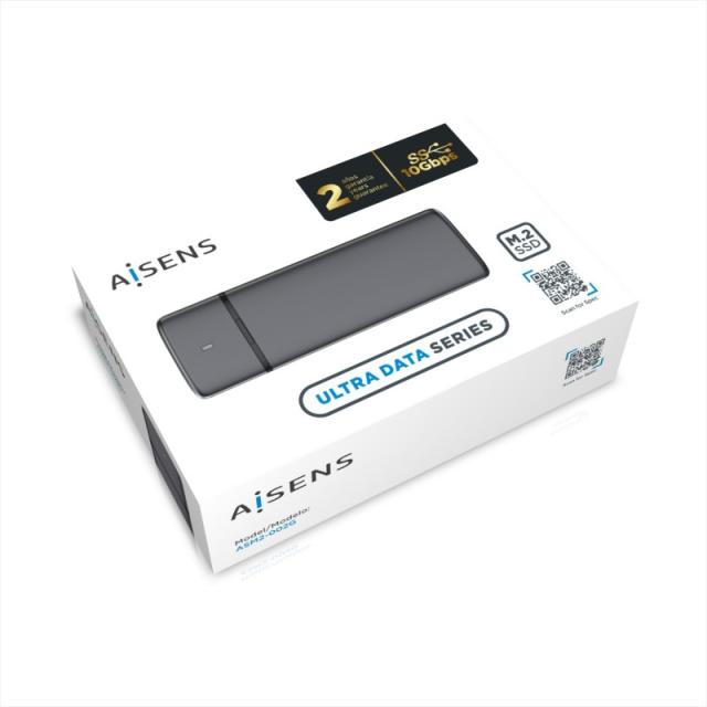 AISENS - Caja Externa M.2 (NGFF) ASM2-002G SATA/NVME a USB3.1/USB3.2 GEN2, Gris