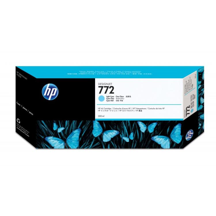 HP - Cartucho de tinta DesignJet 772 cian claro de 300 ml