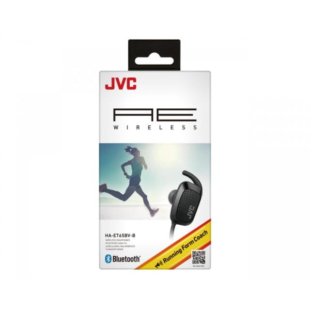 JVC - HA-ET65BV-B Auriculares Inalámbrico gancho de oreja, Dentro de oído, Banda para cuello Deportes Bluetooth Negro
