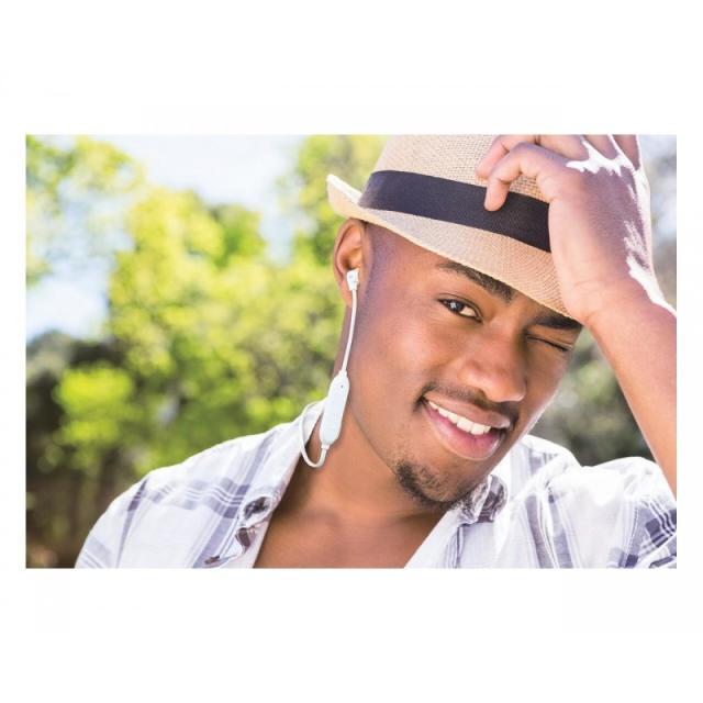 JVC - HA-FX21BT-WE Auriculares Dentro de oído, Banda para cuello Bluetooth Blanco