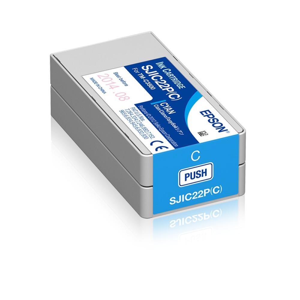 Epson - SJIC22P(C): Ink cartridge for ColorWorks C3500 (Cyan)