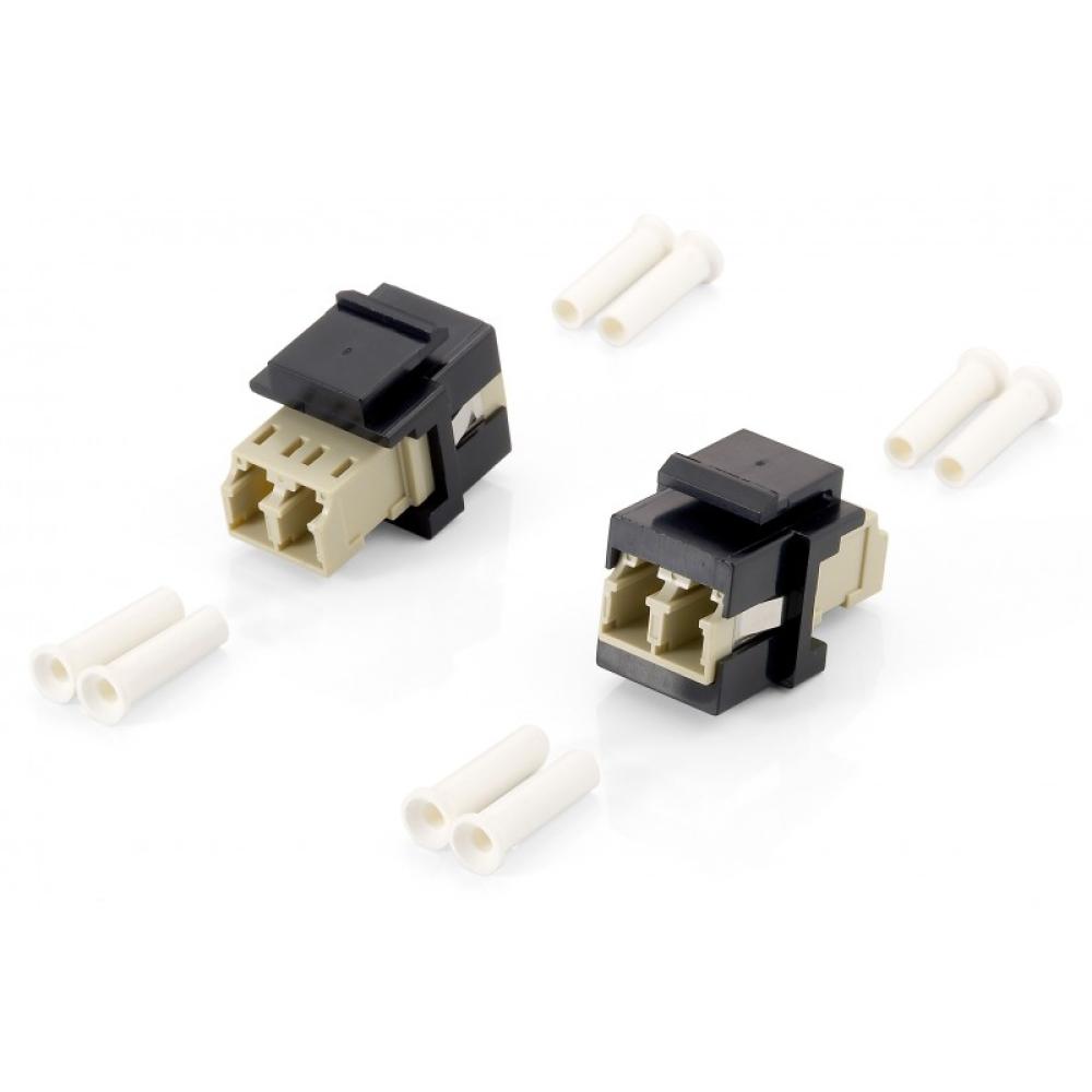 Equip - 125570 adaptador de fibra óptica LC/LC 8 pieza(s) Beige, Negro