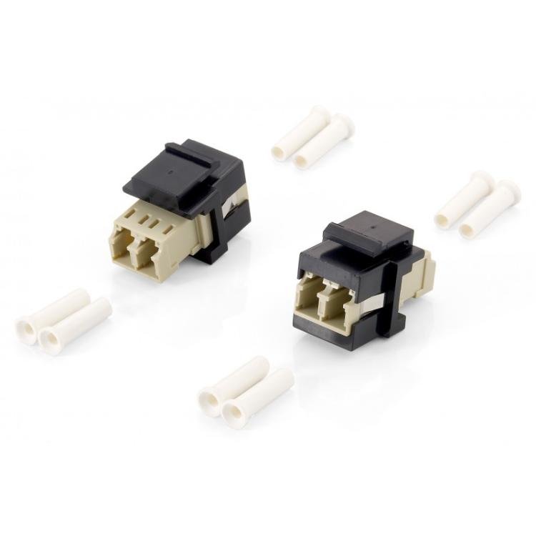 Equip - 125570 adaptador de fibra óptica LC/LC 8 pieza(s) Beige, Negro