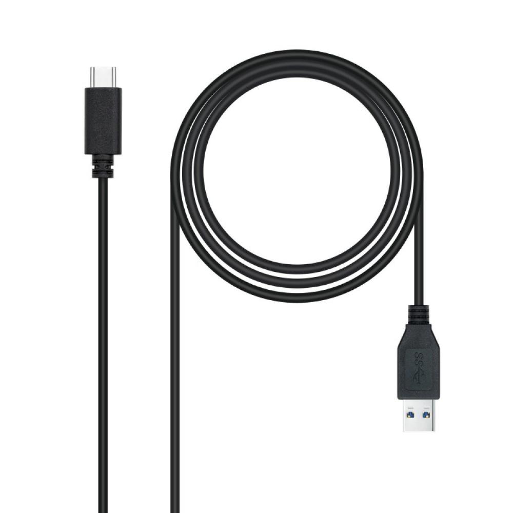 Nanocable - Cable USB 3.1 Gen2 10Gbps 3A, tipo USB-C/M-A/M, negro, 0.5 m