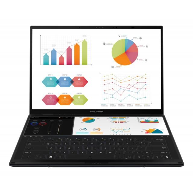 ASUS - Zenbook Duo OLED UX8406CA-QL336W - Ordenador Portátil 14" WUXGA (Intel Core Ultra 7 255H, 32GB RAM, 1TB SSD, Arc 140T, Wi