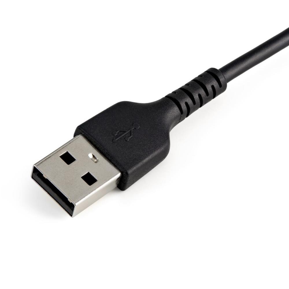 StarTech.com - Cable Resistente USB-A a Lightning de 30 cm Negro - Cable de Sincronización y Carga USB Tipo A a Lightning con Fi