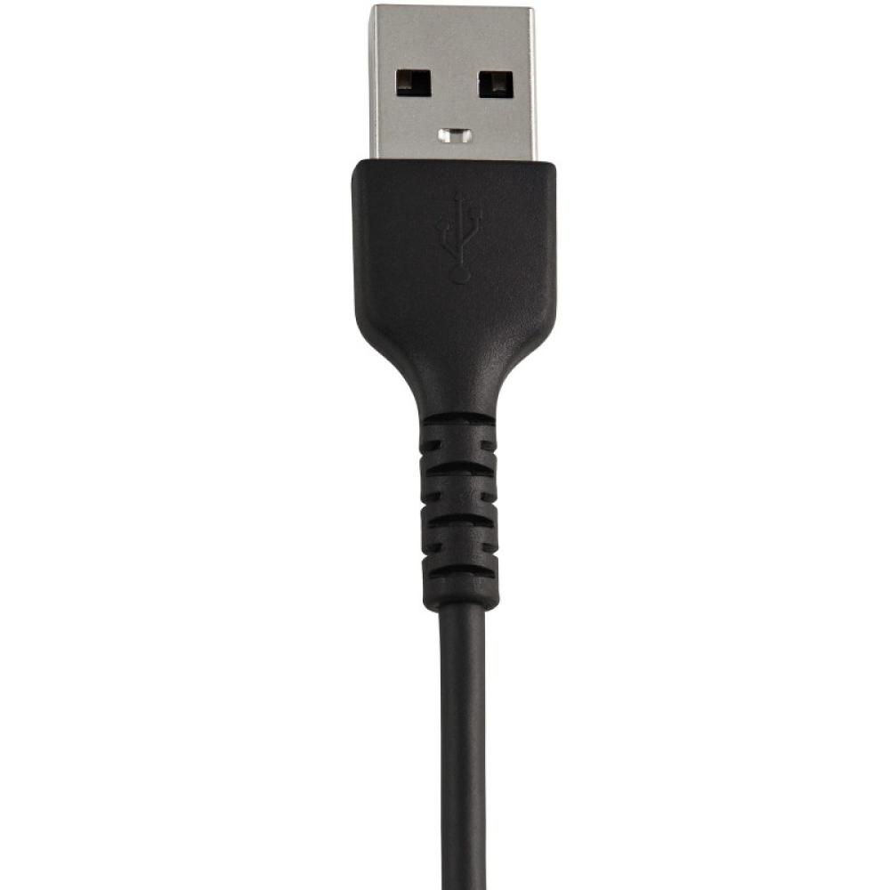 StarTech.com - Cable Resistente USB-A a Lightning de 30 cm Negro - Cable de Sincronización y Carga USB Tipo A a Lightning con Fi