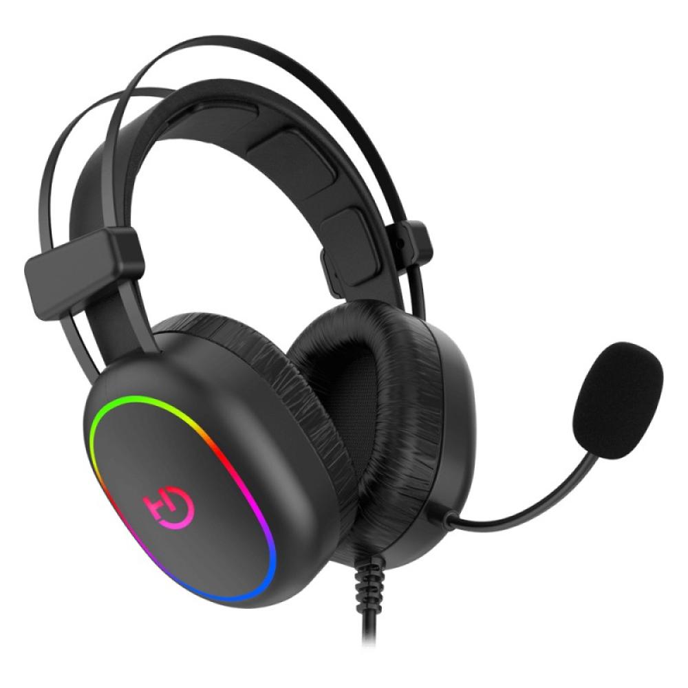 Hiditec - Erys ARGB Auriculares Alámbrico Diadema Juego Negro