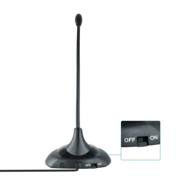 TooQ - TQMM-213 micrófono Negro Micrófono para ordenador portátil