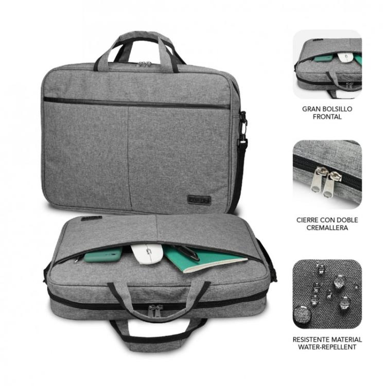 SUBBLIM - Maletín Ordenador Elite Laptop Bag 13,3-14" Grey