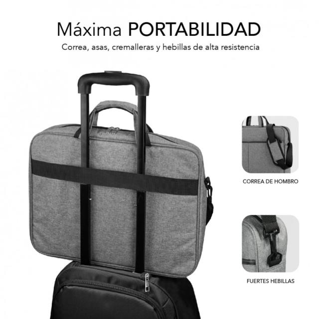 SUBBLIM - Maletín Ordenador Elite Laptop Bag 15,6" Grey