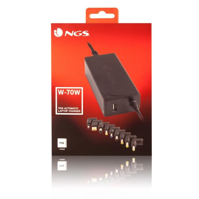 NGS - W-70W adaptador e inversor de corriente Interior Negro