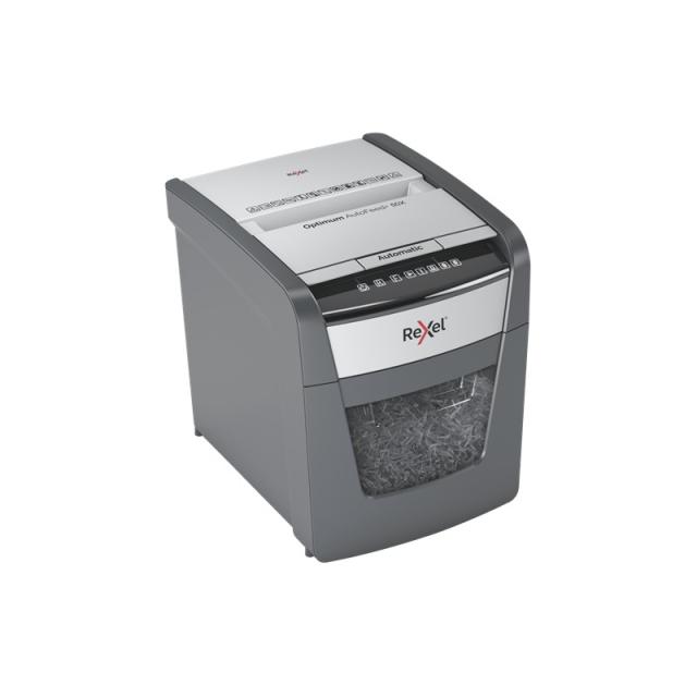 Rexel - Optimum AutoFeed+ 50X triturador de papel Corte cruzado 55 dB 22 cm Negro, Gris