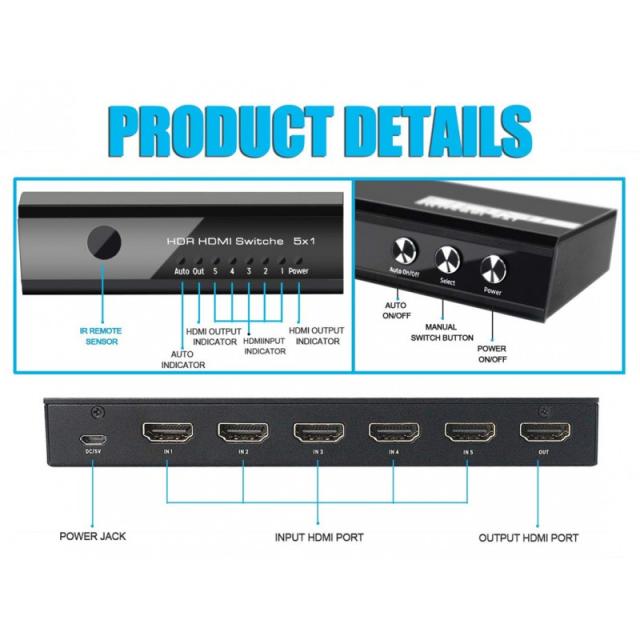 Equip - 332726 interruptor de video HDMI