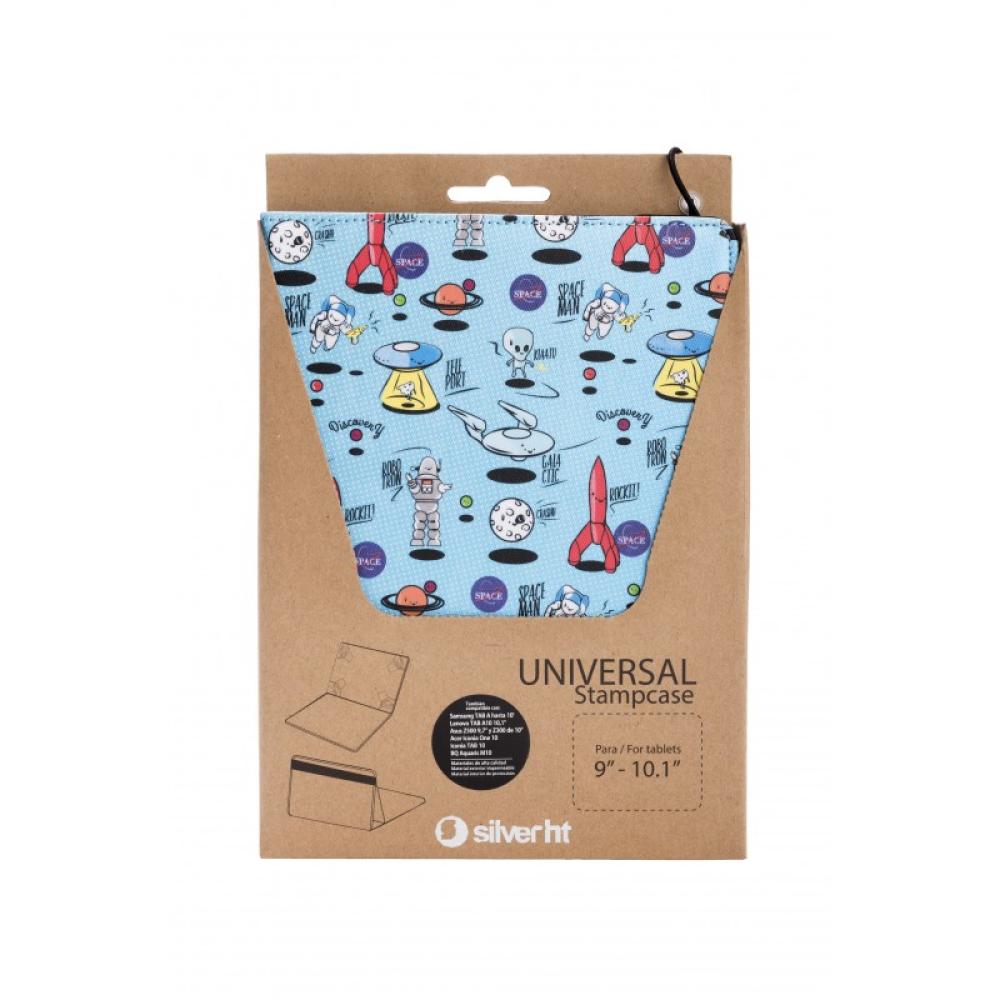 SilverHT - Funda Universal Estampada (9'''' - 10,1'''') Space Blue metal