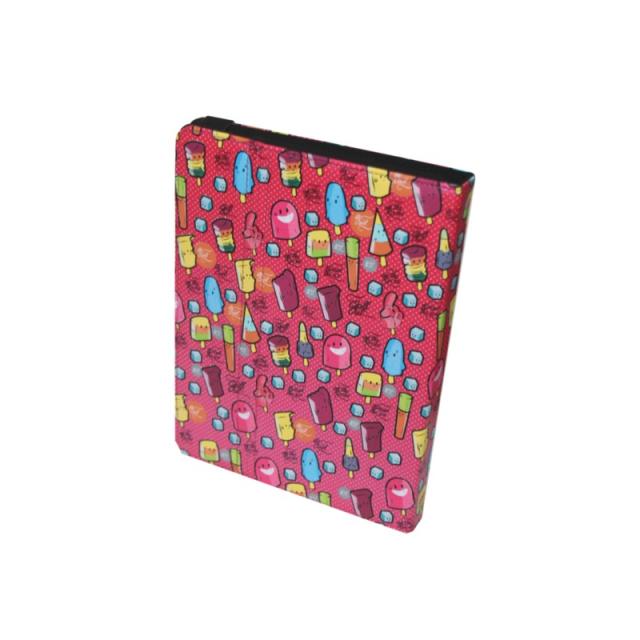 SilverHT - Funda Universal+Estampada-9" - 11" - COOL ICE POP Metal rojo puntos blancos