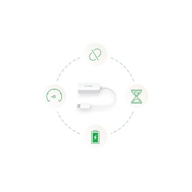 D-Link - DUB-E250 adaptador y tarjeta de red Ethernet 2500 Mbit/s