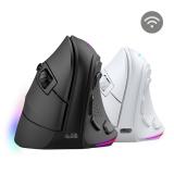 Mars Gaming - MM-SK, Ratón Gaming Inalámbrico Vertical, Diseño Ergonómico, Iluminación RGB Chroma, Sensor Óptico Pixart 8 - MMSK