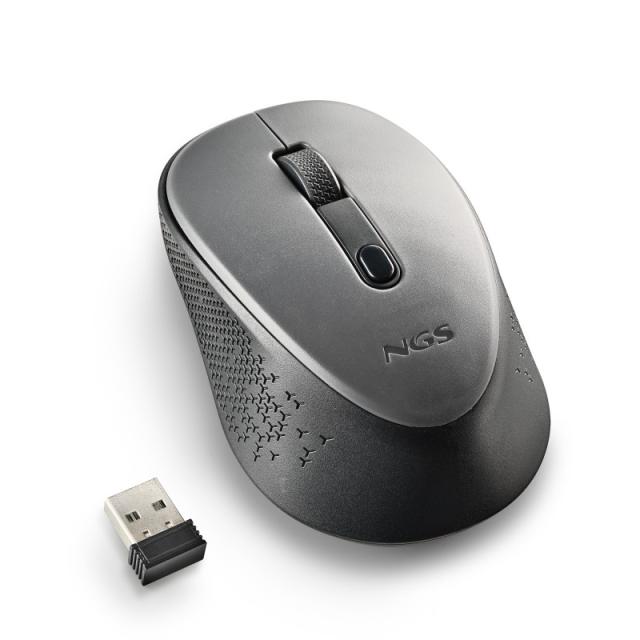 NGS - DEW ratón Oficina Ambidextro RF inalámbrico Óptico 1600 DPI - NGS-MOUSE-1348