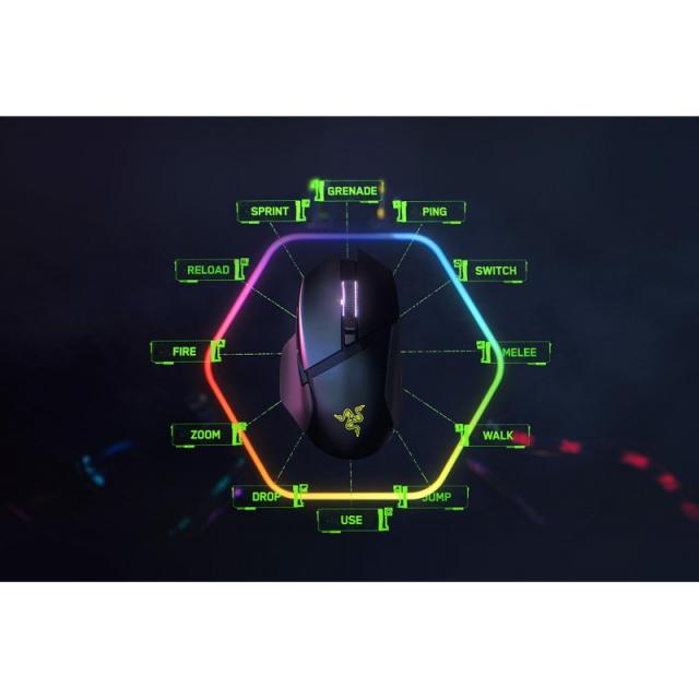 Razer - Basilisk V3 Pro ratón mano derecha RF Wireless + Bluetooth + USB Type-C Óptico 30000 DPI