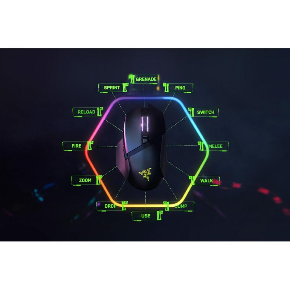 Razer - Basilisk V3 Pro ratón mano derecha RF Wireless + Bluetooth + USB Type-C Óptico 30000 DPI