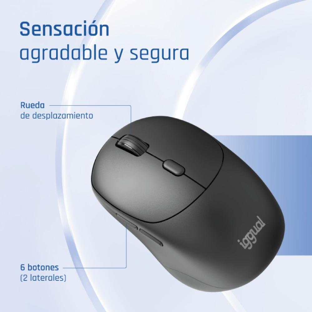 iggual - Ratón inalámbrico NANO-OFFICE-6D 1600DPI